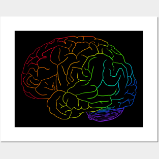 Rainbow Brain Posters and Art